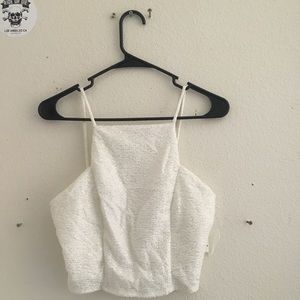 White crop top